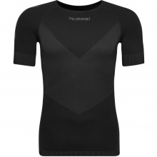 hummel Functional Underwear Short Sleeve Seamless Round Neck Seamless Black Men